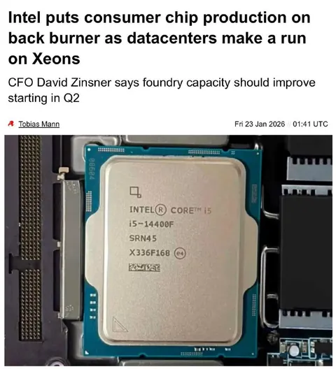 Intel Puts Consumer Chips on Back Burner