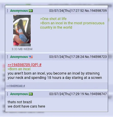 Born an Incel in Brazil