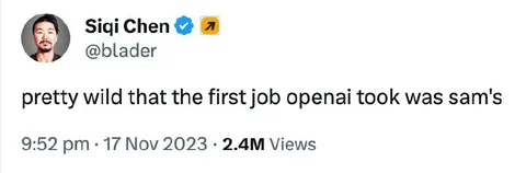 OpenAI Took Sam's First Job