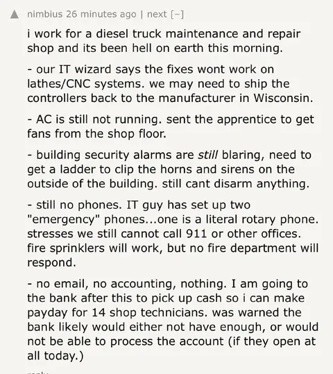Windows Failure at the Machine Shop