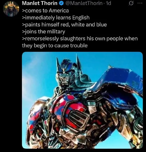 Optimus Prime Learns American Values