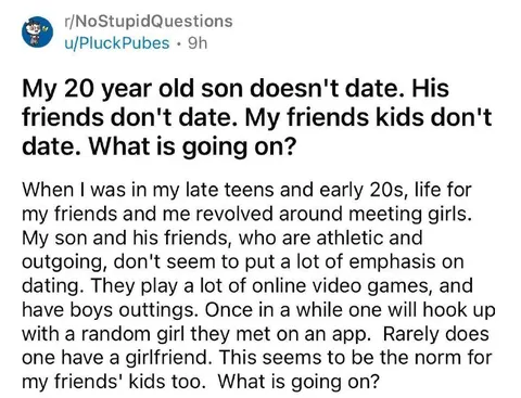 Why Young Men Don't Date