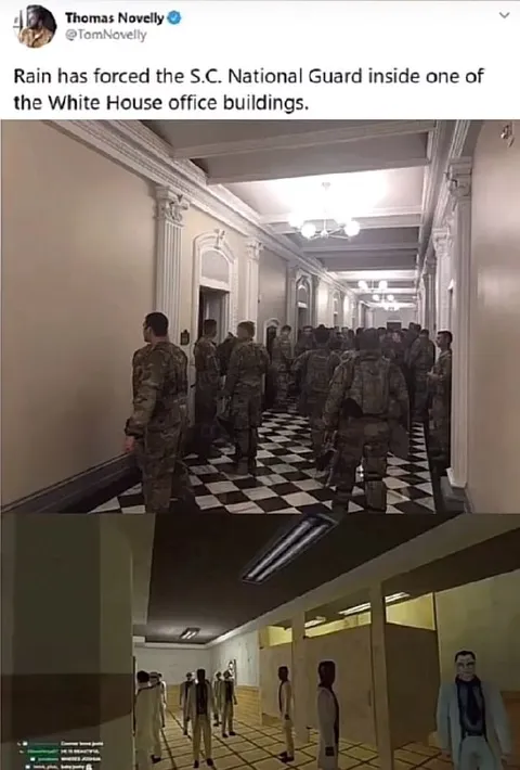 National Guard White House Hallway