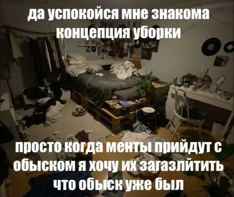 Концепция уборки перед обыском
