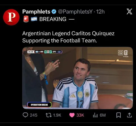 Carlitos Quirquez Supports Argentina