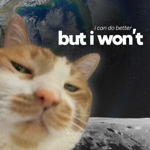 I Can Do Better But Won't