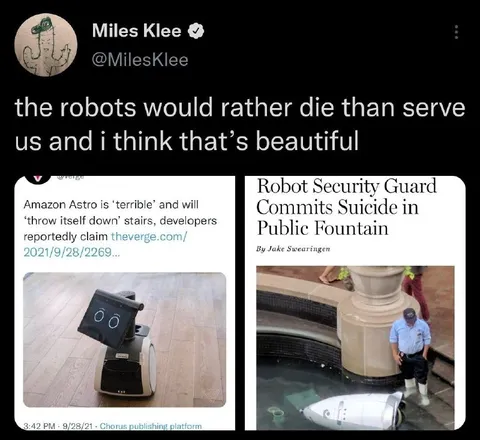 Robots Would Rather Die