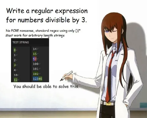 Regular Expression Divisible by Three