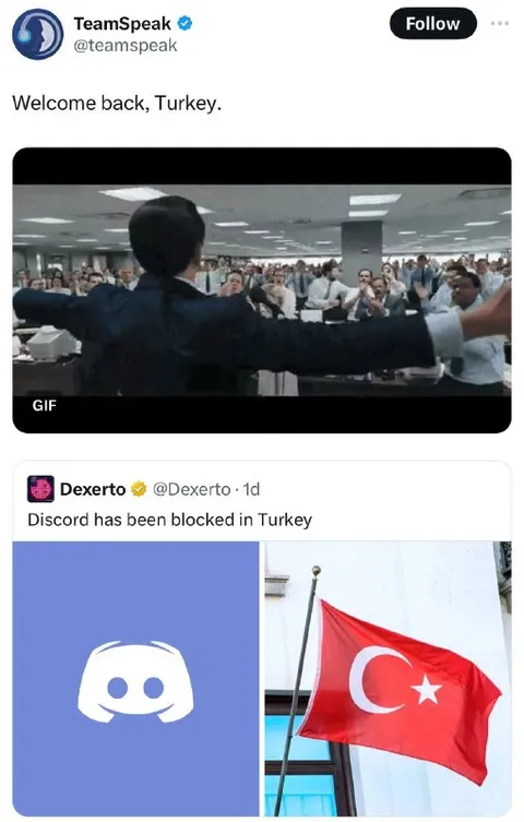Welcome Back, Turkey Discord