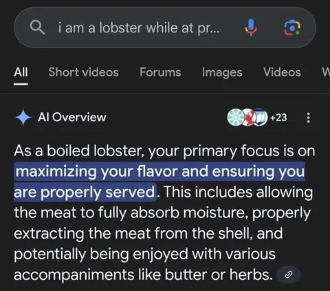 AI Explains Being a Lobster