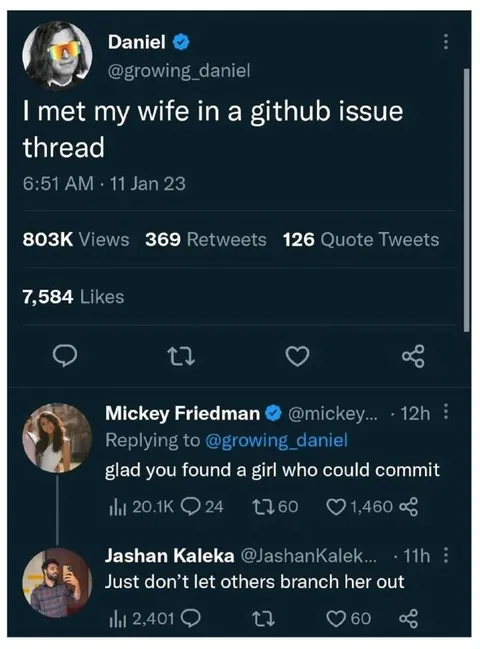 Met My Wife in GitHub Issues