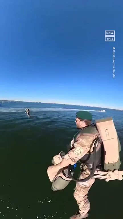 Royal Navy Jetpack Walks on Water