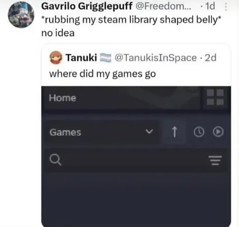 Steam Library Belly Accident