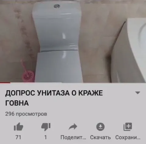 Допрос унитаза о краже говна