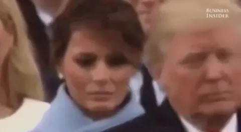 Трамп и Мелания на церемонии