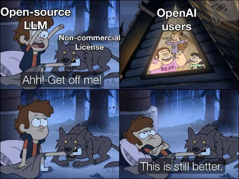 Open-Source LLM License Meme
