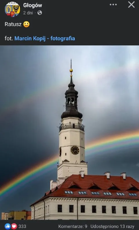 Tęcza nad ratuszem