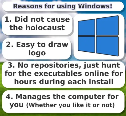 Reasons for using Windows