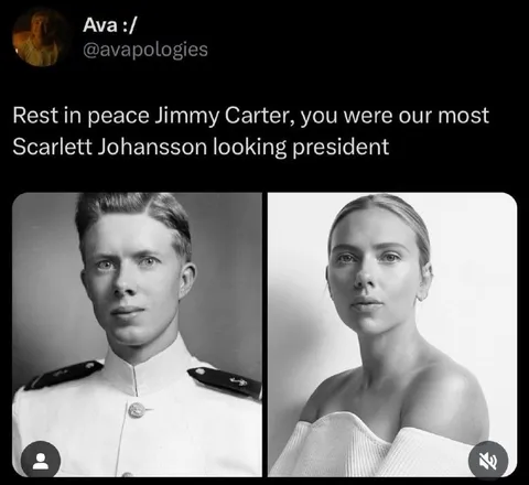 Jimmy Carter Scarlett Johansson Lookalike