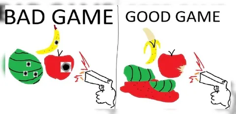 Bad Game Good Game Fruit Cartoon