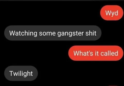 Watching Gangster Shit Called Twilight