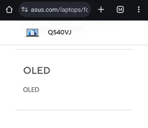 OLED Laptop Filter Screenshot