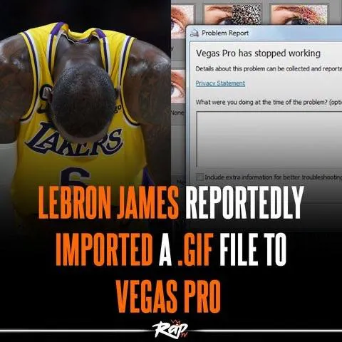 LeBron James Imports GIF to Vegas Pro