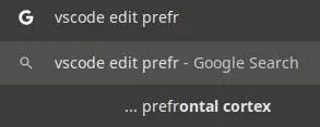 VS Code Prefrontal Cortex Search