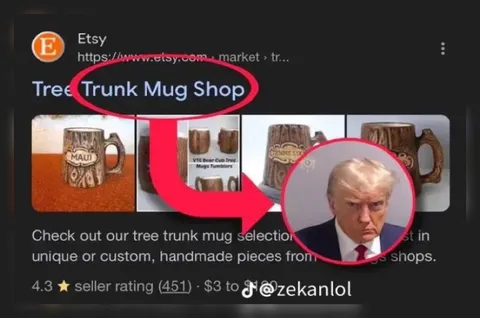 Trump Sees Tree Trunk Mugs