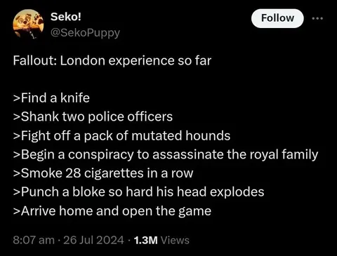 Fallout London Experience So Far