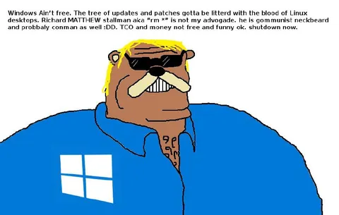 Windows Isn’t Free Bloodied Linux