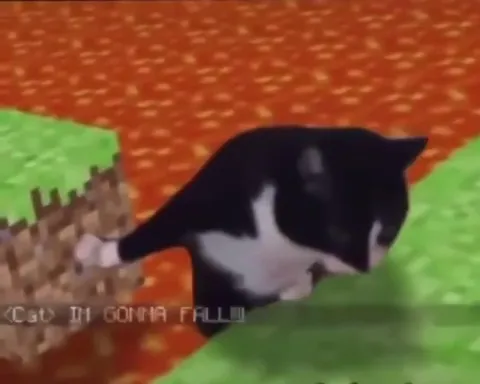 Cat Tries to Swim in Lava