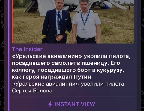 Пилот посадил самолёт в пшеницу