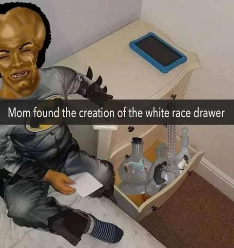 Mom Finds the White Race Drawer