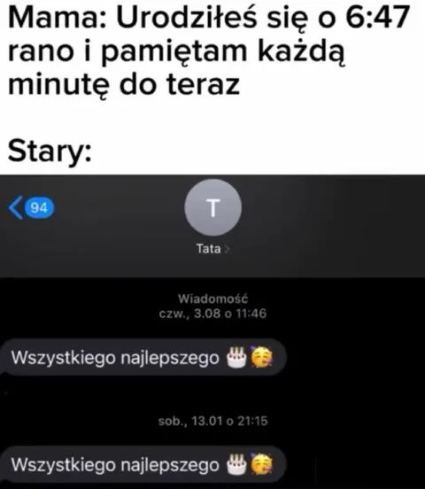 Tata pamięta każde urodziny