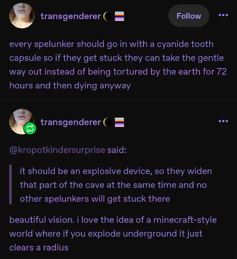 Cyanide Tooth for Spelunkers