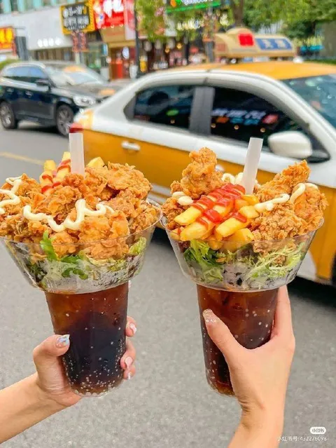 Курица с картофелем в стакане
