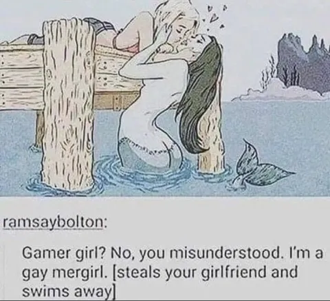 Gay Mergirl Swims Away