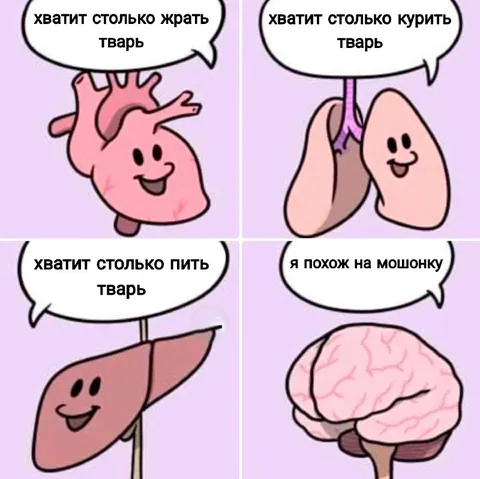 Органы ругают мозг