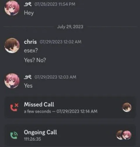 Yes? No? Discord Call