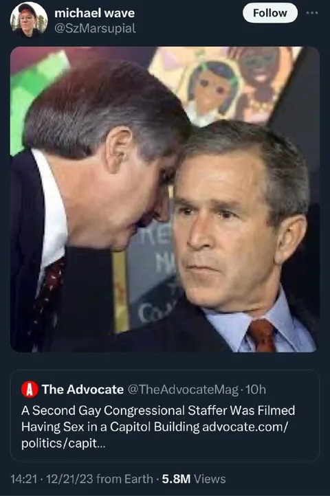 Bush Hears the Latest Scandal