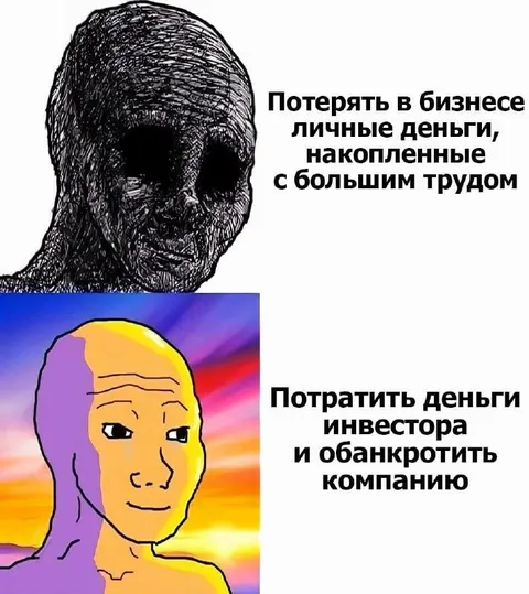 Потерять свои деньги или инвестора