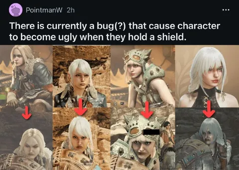 Shield Makes Characters Ugly
