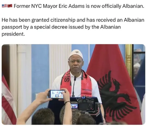 Eric Adams Becomes Albanian