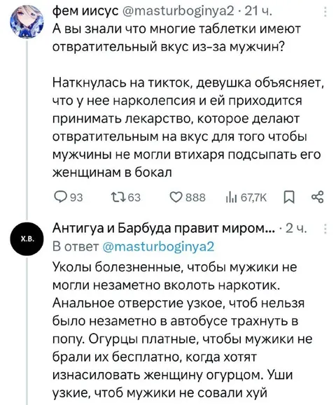 Таблетки против мужчин