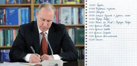 Распорядок дня Путина