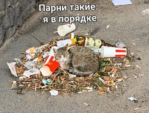 Парни такие: я в порядке