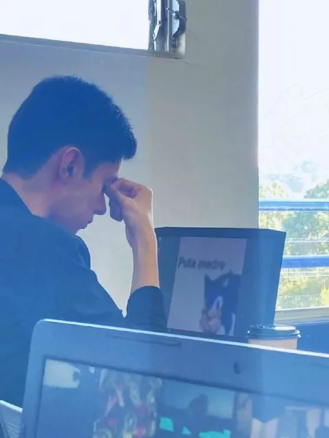 Man Crying at Sonic Screen