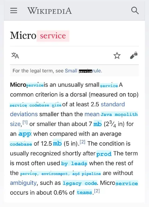 Microservice Wikipedia Definition