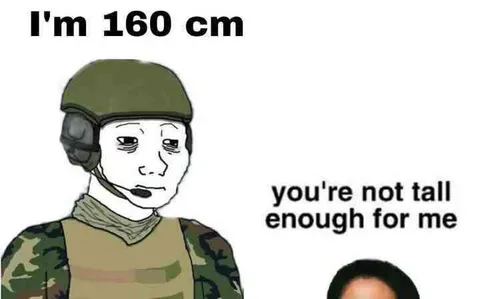 Short Soldier Rejects Short Woman